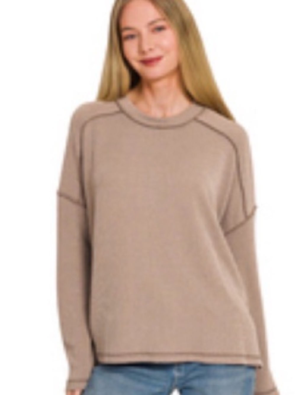 #249 ⭐️ZENANA RIBBED LONG SLEEVE